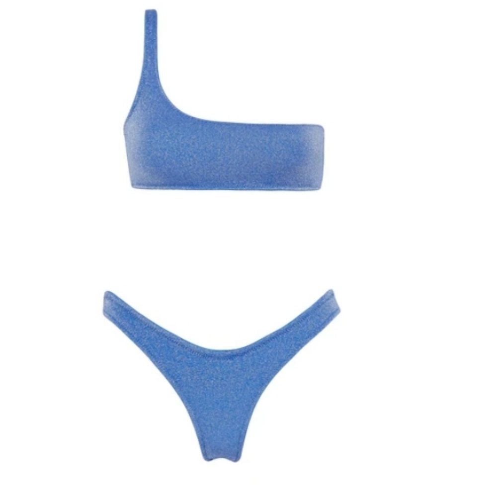 Blue sparkle bathing athing suit top - Picture 2 of 3